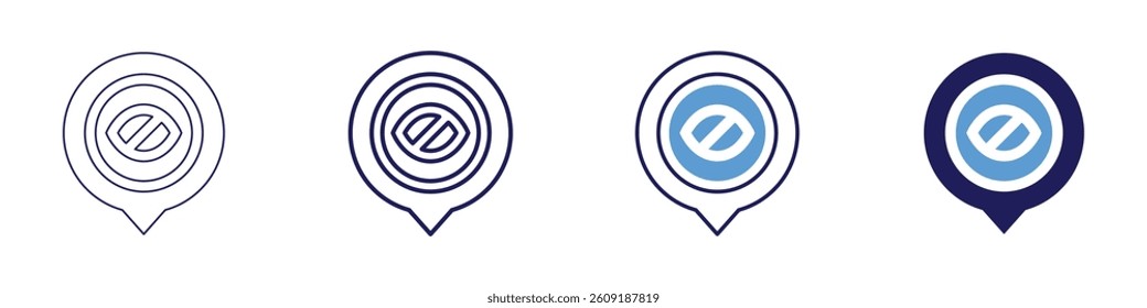 Eye excessive blinking disorder icon in 4 different styles. Thin Line, Line, Bold Line, Duotone. Duotone style. Editable stroke.