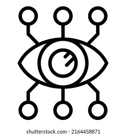 Eye expert icon outline vector. Business chart. Work office