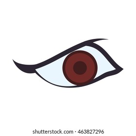 eye expression cartoon look icon. Isolated and flat illustration. Vector graphic