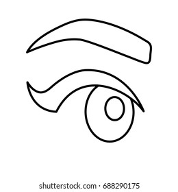 eye and eyebrow icon