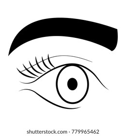eye with eyebrow icon