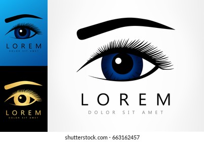 Eye and eyebrow logo