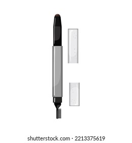 eye eyebrow pencil cartoon. eye eyebrow pencil sign. isolated symbol vector illustration