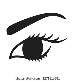 eye Eyelash  icon vector