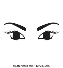 eye Eyelash  icon vector