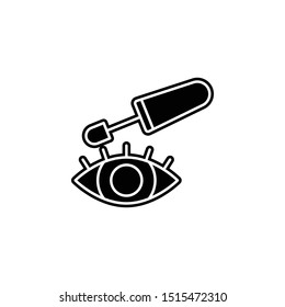 Eye, eyelashes, carcass icon. Simple glyph, flat vector of beauty icons for ui and ux, website or mobile application