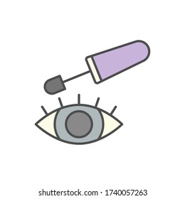 Eye, eyelashes, carcass icon. Simple outline colored vector of beauty icons for ui and ux, website or mobile application