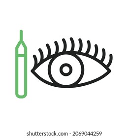 Ojo con imagen vectorial de icono del delineador ocular. También se puede usar para ropa y accesorios. Adecuado para aplicaciones móviles, aplicaciones web y medios impresos.
