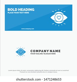 Eye, Eyes, Education, Light SOlid Icon Website Banner and Business Logo Template. Vector Icon Template background