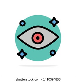 Eye, Eyes, Watching Abstract Circle Background Flat color Icon