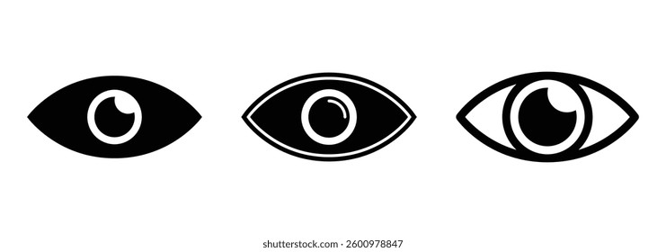 Eye, eyesight, retina solid icon design concept. Vector illustration. EPS 10