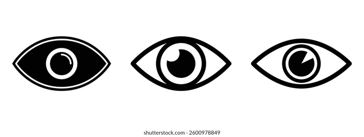 Eye, eyesight, retina solid icon design concept. Vector illustration. EPS 10