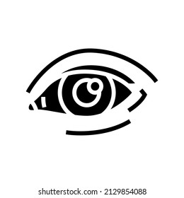 eye face glyph icon vector. eye face sign. isolated contour symbol black illustration