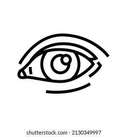 eye face line icon vector. eye face sign. isolated contour symbol black illustration