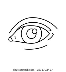 eye face line icon vector. eye face sign. isolated contour symbol black illustration