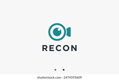 Ilustración de silueta de Vector de diseño de logotipo de película de ojos