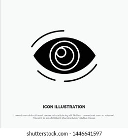 Eye, Find, Look, Looking, Search, See, View solid Glyph Icon vector