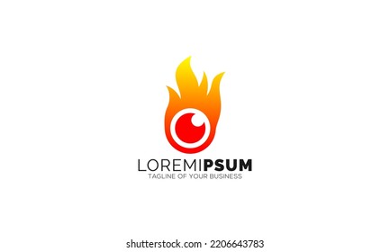 Eye Fire Icon Logo Design Element
