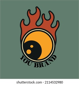 Eye fire vector can used for sticker logo tshirt design or etc.