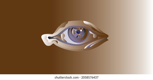 The Eye Of Fish Surealism Drawing Art Vector Illustration