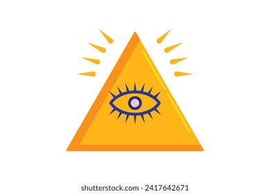 Eye Flat Fortune Sticker Design