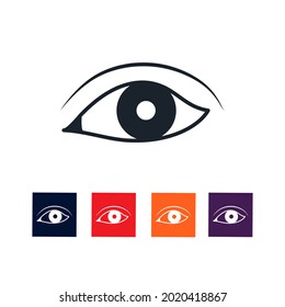 Eye flat graphic design icon stock illustration.