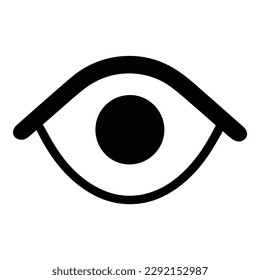 Eye Flat Icon Isolated On White Background