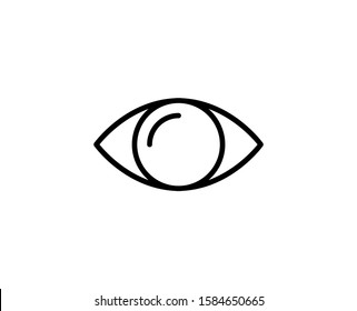 Eye flat icon. Thin line signs for design logo, visit card, etc. Single high-quality outline symbol for web design or mobile app. Eye outline pictogram.