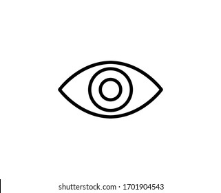 Eye Flat Icon. Thin Line Signs For Design Logo, Visit Card, Etc. Single High-quality Outline Symbol For Web Design Or Mobile App. Eye Outline Pictogram.