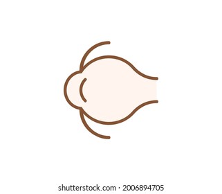 Eye flat icon. Thin line signs for design logo, visit card, etc. Single high-quality outline symbol for web design or mobile app. Medical outline pictogram.