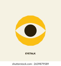 Eye flat vector illustration. Eye symbol. Cartoon eyeball.