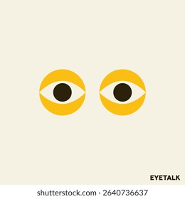 Eye flat vector illustration. Eye symbol. Cartoon eyeballs. Sight. 