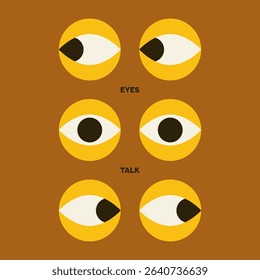 Eye flat vector illustration. Eye symbol. Cartoon eyeballs. Sight. 