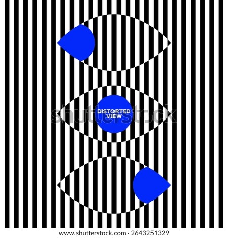 Eye flat vector illustration. Eye symbol. Cartoon eyeballs.
Op Art.