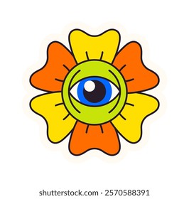 Eye floral pop art sticker