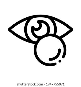 Symbol der Augenflüssigkeit Augenflüssigkeitszeichen. einzelne Kontursymbolgrafik