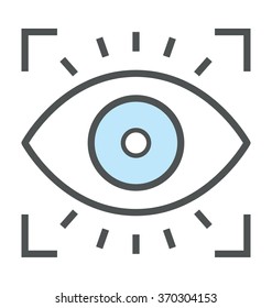 Eye Focus Flat Icon Illustration