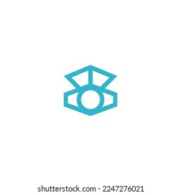 eye focus logo design vector sign