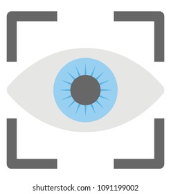 
An eye in a focus, target eye symbol 
