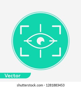 Eye focus vector icon sign symbol