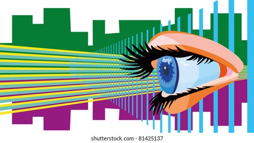 Eye focuses