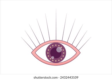 Diseño de pegatina plana Eye Fortune