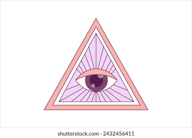 Diseño de pegatina plana Eye Fortune