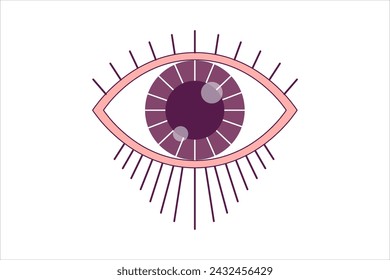 Diseño de pegatina plana Eye Fortune