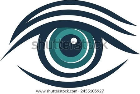 a eye with freen lens