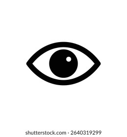 Eye front view with iris detailed anatomy icon