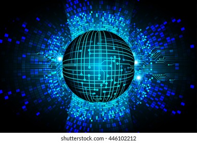 eye future technology, security concept background, Dark blue cyber Light Abstract for computer graphic website internet. circuit. illustration. infographics. motion move. binary