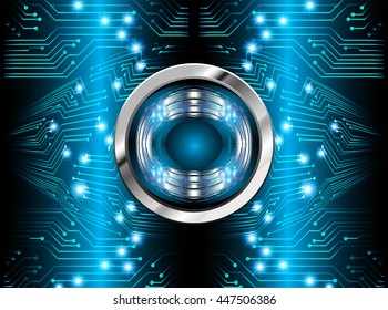 eye future technology, security concept background, Dark blue cyber Light Abstract for computer graphic website internet. circuit. illustration. infographics. motion move. binary. vector