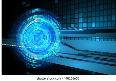 eye future technology, security concept background, Dark blue cyber Light Abstract for computer graphic website internet. circuit. illustration. infographics. motion move. binary. vector