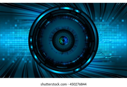eye future technology, security concept background, Dark blue cyber Light Abstract for computer graphic website internet. circuit. illustration. infographics. motion move speed. binary